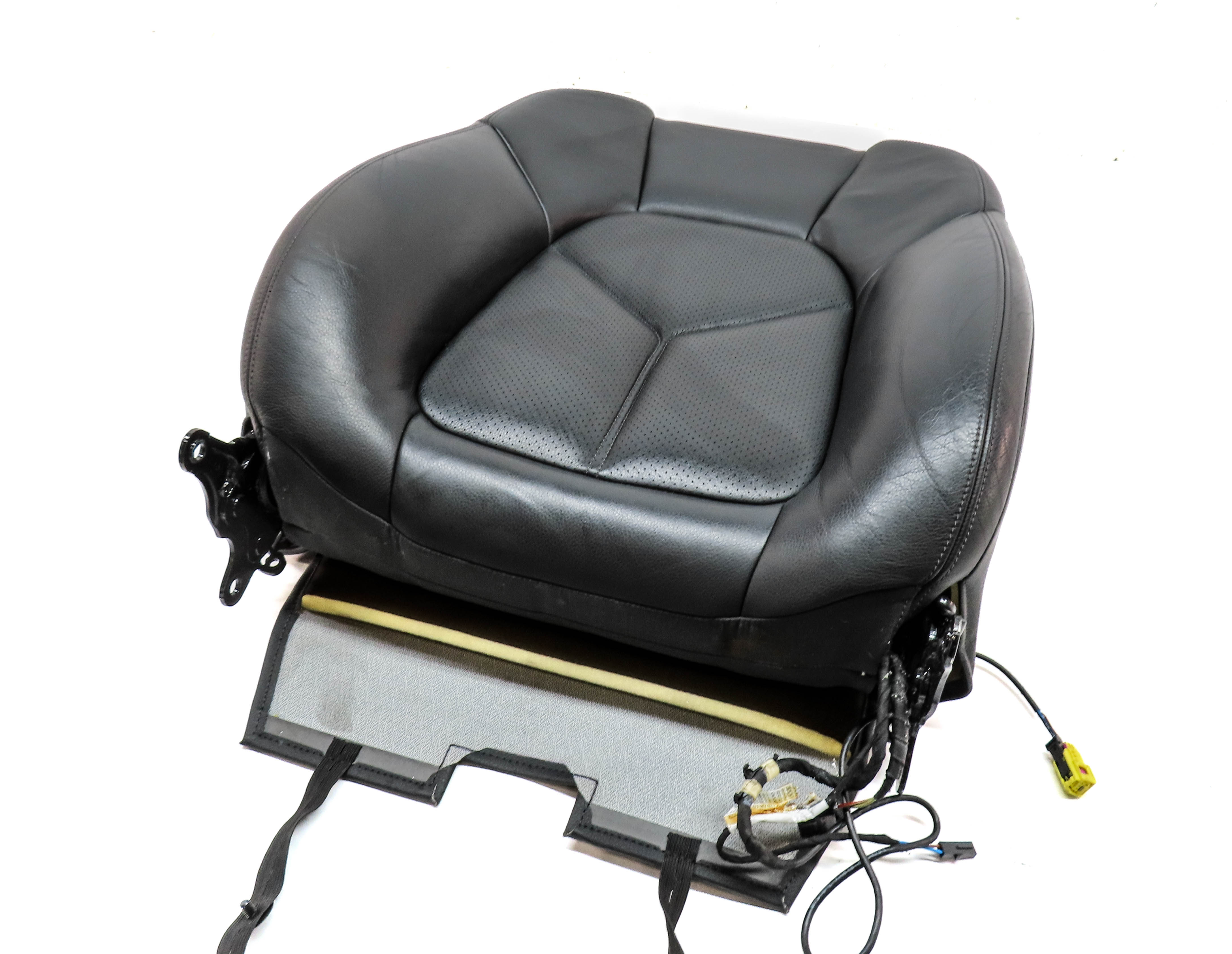 2011 PORSCHE CAYENNE HYBRID (958) FRONT LEFT UPPER HEATED SEAT CUSHION (Black) — exact item pictured